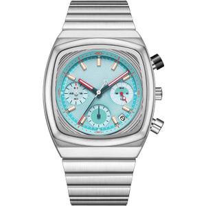 CILOA Mens Watches Chronograph Stainless Steel Waterproof Date Analog Business Fashion Wristwatch for Men (Blue)