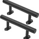 9'' Sliding Barn Door Handles Pack of 2, Black Vintage Gate Pull Hanlde, Iron Handle for Gates, Garage, Sheds, Outdoor Fence, Interior Closet Handles