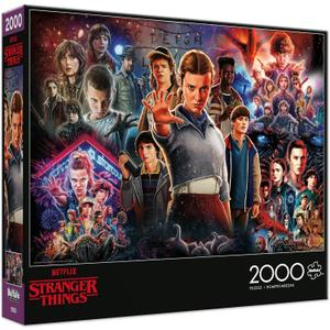 Buffalo Games Stranger Things Collage - 2000 Piece Jigsaw Puzzle for Adults - Colorful Puzzles for Adults Precision-Cut Pieces, Beautiful Artwork, and Hours of Relaxing Fun