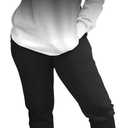 HBQ Two Piece Outfits For Women Casual Long Sleeve Sweatsuits Jogger Tracksuits Lounge Sets With Pockets (X-Large, D-black White Gradient)