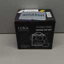 LUKA Ceramic Espresso Cups with Saucers and Metal Stand, Small 4 oz Porcelain Demitasse Cups Set of 6, Cute Cappuccino Coffee Cups for Double Espresso, Tea, Marbling White