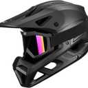 ILM Full Face Mountain Bike Helmet ASTM CPSC Adult with Adjustable Visor for MTB BMX Model HT58, L