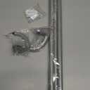 GXOACKJ Silver Curtain Rods for Windows 28 to 48 inch, 5/8 inch Adjustable Wrap Around Blackout Curtain Rods for Bedroom & Outdoor