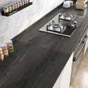Livelynine Dark Wood Peel and Stick Wallpaper Grey Contact Paper for Countertops Waterproof 15.8x197 Espresso Desk Wallpaper Kitchen Countertop Peel n Stick Cabinet Covering Laminate Vinyl Wrap Roll