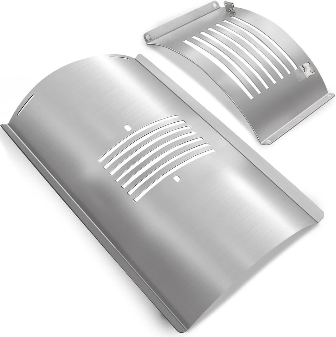 Flame Broiler Kit for Pit Boss 700 Series Pellet Grills Replacement Parts Heat Deflector Plate Slide Cover 74518 n Bottom Plate 74354 Smoker BBQ Accessories Stainless Steel