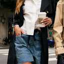 Jean Shorts Womens Drawstring Low Waist Wide Leg Denim Shorts Y2k Summer Jorts with Pockets (Blue, S)