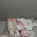 100 Pack Valentine's Day Disposable Cups 16 oz Pink Red Hearts Bear Stripe Coffee Cups Wedding Anniversary Party Supplies for Hot Chocolate Cocoa Tea Coffee Bar Accessories