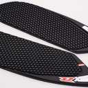 Motorcycle Tank Side Traction Pad, Anti Slip sticker ,Gas Tank Pad, Traction Side Fuel Knee Grip Decal for GSXR 600 750 ( 2006 2007) Black with Random Sticker