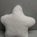 YRXRUS Star Pillows, White Star Shaped Pillow, Decorative Throw Pillow Gifts, Cute Plush Room Decor, Fluffy Faux Rabbit Fur 18"x18" Pillows for Living Bedroom