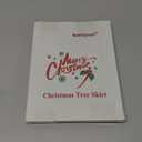 Sattiyrch Small Christmas Tree Skirt 18in, Faux Fur Pink Xmas Small Tabletop Christmas Tree Skirt (Pink Faux Fur, 18in)