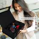 Photo Storage Box Stylish 5" x 7" Picture Storage Container Linen Memory Box Perfect to Store Photos, Keepsake, Scrapbook Supplies and Other Memories, Black