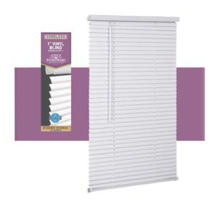 Living Accents 5043797 Vinyl 1 in. Mini-Blinds 71 x 72 in. White Cordless