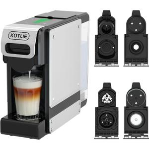 Coffee Machine,Single-Serve Coffee Maker for K*cup/Nespresso Original/Dolce Gusto/Grounds, 4-in-1,Seven Water Quantities to Choose From, ST-550