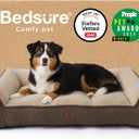 Bedsure SupportMax™ XL Orthopedic Dog Beds Large Sized Dog - Extra Thick Supportive Dogs Couch with Waterproof Washable Cover, Extra Large Comfort Pet Sofa with Soft Sherpa and Nonskid Bottom, Brown