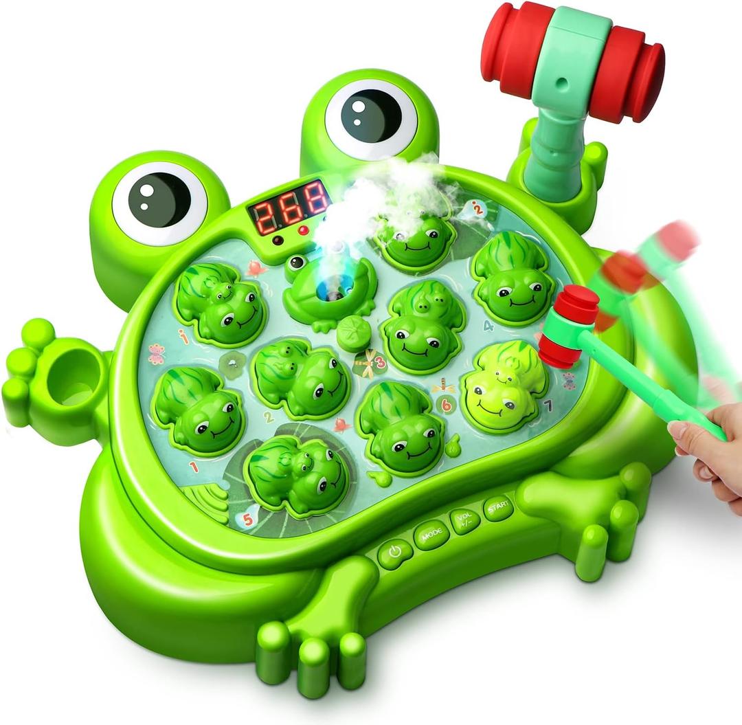 HopeRock Toys for 2 3 4 5 Year Old Boy,Toddler Toys Age 2-4, Whack A Frog Game,with 5 Modes,45 Levels,9 Music Spray and Light-up, Baby Toy Gifts for Early Learning, Birthday Gift for Toddler Boy Toys HopeRock Toys for 2 3 4 5 Year Old Boy,Toddler Toys Age 2-4, Whack A Frog Game,with 5 Modes,45 Levels,9 Music Spray and Light-up, Baby Toy Gifts for Early Learning, Birthday Gift for Toddler Boy Toys