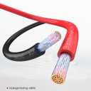 NAOEVO 6 Gauge Marine Wire, 6 AWG Tinned Copper PVC Marine Grade Wire, IP68 Waterproof/Corrosion-Resistant Electrical Cable for Boat, RV, Automotive, Solar, Trolling Motor (15 ft Black + 15 ft Red)