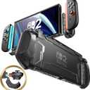 Mumba Dockable Case for Nintendo Switch 2 2025, [Blade Series] TPU Grip Protective Cover Accessories Compatible with Switch 2 7.9 Inch and Quick-Release Joy-Con Design (Black)