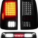Tresound Tail Light + 3rd Third Brake Cargo Lamp for Dodge Ram 1500 2009-2010, 2500 & 3500 2010, Ram 1500 2500 3500 2011-2018, Ram 1500 Classic 2019, Only fit Factory Halogen Model