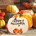 24PCS 11 Inches Wooden Pumpkin Cutouts Unfinished Blank Pumpkin Wood Craft Cutout Shape Cutout for Halloween Fall Thanksgiving Party DIY Craft Decoration Supplies (24)