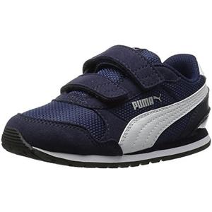 PUMA Baby ST Runner NL Velcro Kids Sneaker Peacoat White, 5 M US Toddler