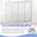 20"W x 16"H [Duct Opening Size] Steel Return Air Grille, Air Return Vent Cover for Ceiling and Sidewall - HVAC Air Vent Covers - [Outer Dimensions: 21.75"W x 17.75"H]