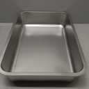 Large Stainless Steel Litter Box with High Sided, Metal Cat Litter Box, Odor-Free Non-Stick Litterbox Pan, Easy to Clean Pet Supplies Toilet Tray for Indoor Cats, Kittens or Multicat Homes