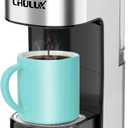 CHULUX Upgrade Single Serve Coffee Maker Machine for K Cup and Grounds with 2 Mins Brew One Cup, 3 Brew Choices, Removable 14oz Reservoir & Drip Tray