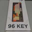 LexonElec M96 Wireless Keyboard, Low Profile Quiet Typing Membrane Gaming Keyboard with Smart Display & Knob, RGB Backlit, USB C Rechargeable, 94 Keys PBT Keycap for Windows PC,Mac,Linux-Moonlit Night