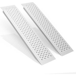 Aluminum Shed Ramp 2PCS, 880 LBS Capacity 47.2" x 8.5" Loading Ramps, Lightweight Sturdy Anti-Slip Ramps with Punch Plate Surface for Lawn Mower, Bike, Hand Truck, Motorcycle
