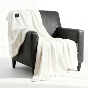 Heated Throw Blanket Electric Blanket with Built-in Button Controller 50"x60" One-Touch Ultra Cozy Soft Warm Heating Electric Blanket with 4 Heat Levels & 4 Hours Auto-Off Overheat Protection (White)