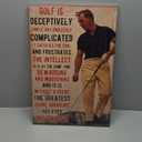 Framed Golf Wall Art Sports Quote Poster Canvas Saying Vintage Golf Art Print Sport Spiritual Quotes Pictures Wall Painting Themed Decor,Ready to Hang Framed (16x24inch) (16L" x 24W")