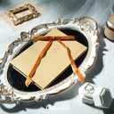 Khaki Velvet Ribbon Christmas Bow 5 x 7 Inches Premade Bows for Christmas Tree Hanging Decorations Gift Wrapping Wreaths Crafts Outdoor Indoor Home Decor Wedding, Pack of 24