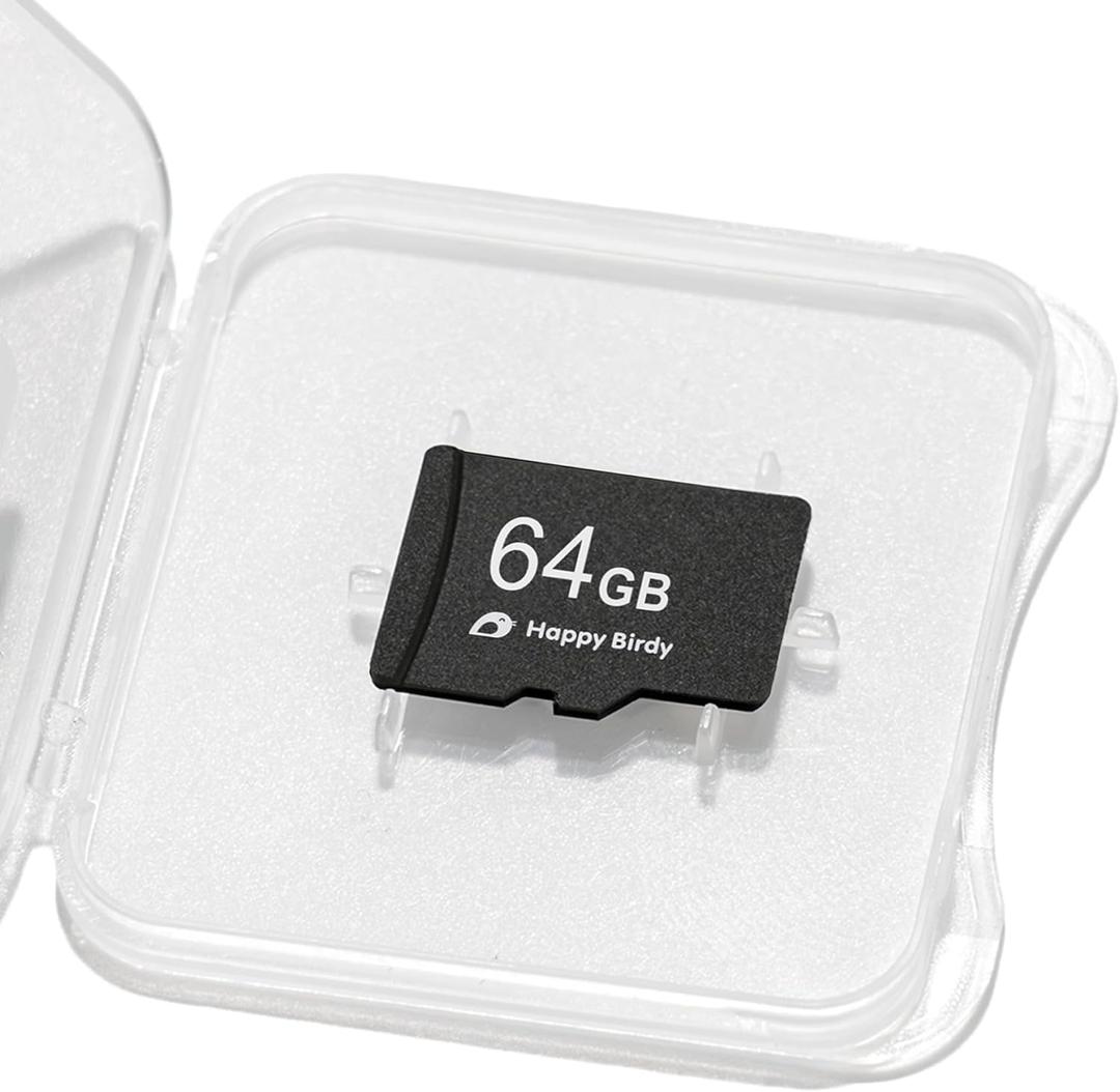 Happy Birdy 64GB MicroSD Card TF Memory Card for Happy Birdy Smart Feeder | U3 A1 | 4K Video Recording | Waterproof, Heat-Resistant & Shockproof