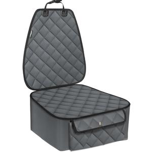 URPOWER Car Seat Cover for Front Seat, 100% Waterproof Dog Seat Protector With Pocket, Nonslip & Quilted Pet Cover With Elastic Bottom for Cars, Trucks & SUVs (20.5" W x43" L, Grey)