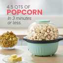 Elite Gourmet EPM145M 18-cup Hot Oil Stirring Popcorn Popper w/Measuring Cap & Reversible Serving Bowl & Butter Melting Tray, Great for Parties, Movie Night, Anytime Snack, Safety ETL Approved, Mint