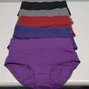 Molasus Women's Cotton Underwear High Waisted Full Coverage Ladies Panties (Regular & Plus Size) (Medium, Multicolor-5pack-a1)