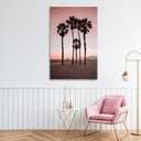 Stupell Industries Stanta Monica Palms Pink Canvas Wall Art design by Natalie Carpentieri, 45 x 30
