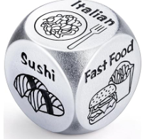 2 Year Anniversary Wedding Gift for Him Her 2PCS Food Dice Adult Men Easter Gifts to My Husband Gifts Movie Night Supplies for Wife Gag Gift for Adults Funny Date Night Dices Wedding Registry Ideas