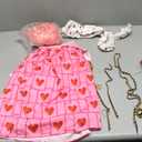 ADREIT Kids Rise Red Costume Girls Bridget Pink Princess Dress Movie Cosplay Halloween Outfit, Size: 140 (7-8Y)