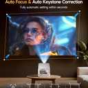 Smart Projector with 4K 8K Support, Mini Projector with Wifi6 and Bluetooth5.4, 600 ANSI, Auto Focus & Obstacle Avoidance 1080P Portable Movie Proyector for Home Outdoor, Magcubic HY350Max
