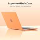 EooCoo Case Compatible with MacBook Air 13 inch M5 2026-2022 Release M4 M3 M2 A3449 A3240 A3113 A2681, Hard Shell&Keyboard Skin Cover&Screen Protector for Mac Air 13.6 inch, Matte Orange