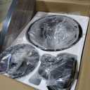 52 Inch Flush Mount Ceiling Fans with Lights and Remote Control, Low Profile Farmhouse Ceiling Fan for Bedroom Living Room and Patio, Black Caged Ceiling Fan for Indoor and Outdoor