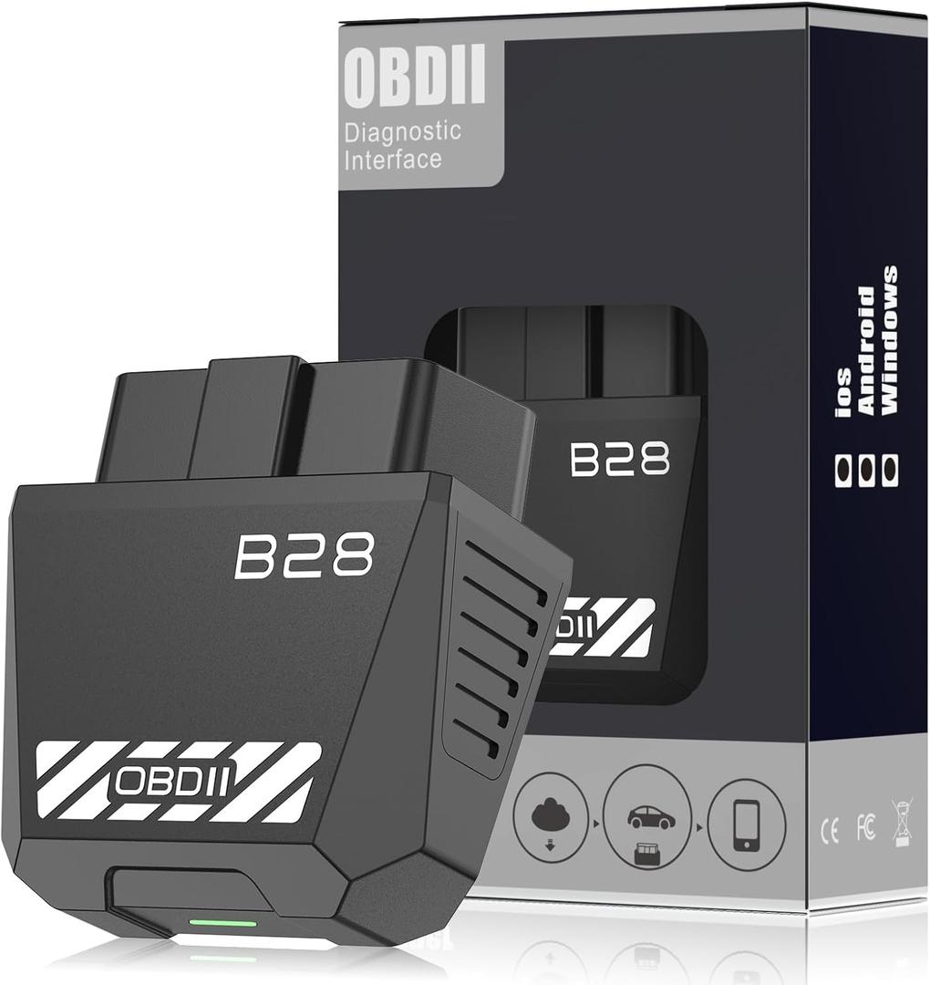 OBD2 Scanner for Car - Bluetooth 5.4 Codes can be Read and Cleared Quickly - Diagnosis of The vehicle's Engine, ABS, SRS, airbags and More Than 35, 000 Problems Compatible with iOS and Android