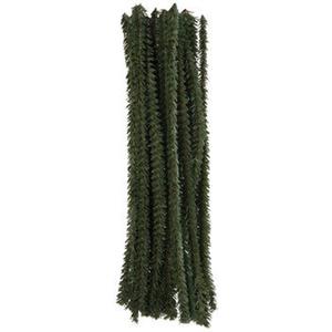 My Little Christmas Holiday Christmas Artificial Canadian Pine Stem Garland Ties - 24 Pc (12inch Length), Green