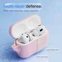 Case for AirPods Pro 2 Never-Sretch-Out DamonLight Shock-Proof Protective Semi Hard Silicone Case Compatible with Apple Airpods Pro 2nd Generation (Pale Pink)