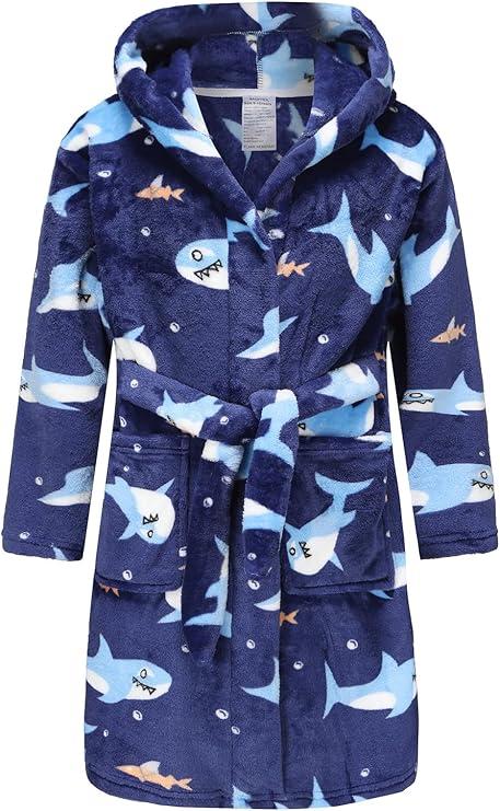 Best for All Girls Fleece Hooded Robes Kids Warm Bath Robe for Girls Soft Fuzzy Bathrobe 7-8 years