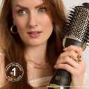 HOT TOOLS 24K Gold Blow Dryer Brush, Round Brush Blow Dryer for Salon-Worthy Blowouts in One Step, Fast Styling & Long-Lasting Results