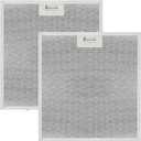 2 Pcs WA0575 Range Hood Filter with Cotton Layer, 14.4"x13.5" Compatible with Vissani 30-inch Pyramid/Wall Mount, 5-Layer Aluminum Mesh for Enhanced Grease & Smoke Filtration