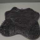 Silicone Foot Scrubber Mat for Shower Bath Foot and Back, Shower Feet Brush Pad with Wall-Mounted Suction Cups (Grizzly)