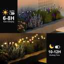 Solar Lights Outdoor - Upgraded 4-Pack of 32 LEDs Solar Garden Light,IP65 Waterproof Outdoor Decor Solar Firefly Lights for Yard,Pathway Decoration,Unique Gifts for Women and Grandma (Warm White)